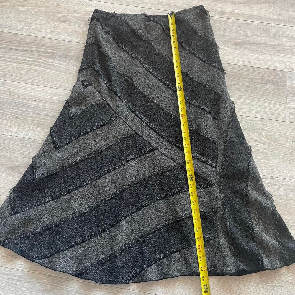 Grey & Black Patchwork Asymmetrical Striped Maxi … - image 4